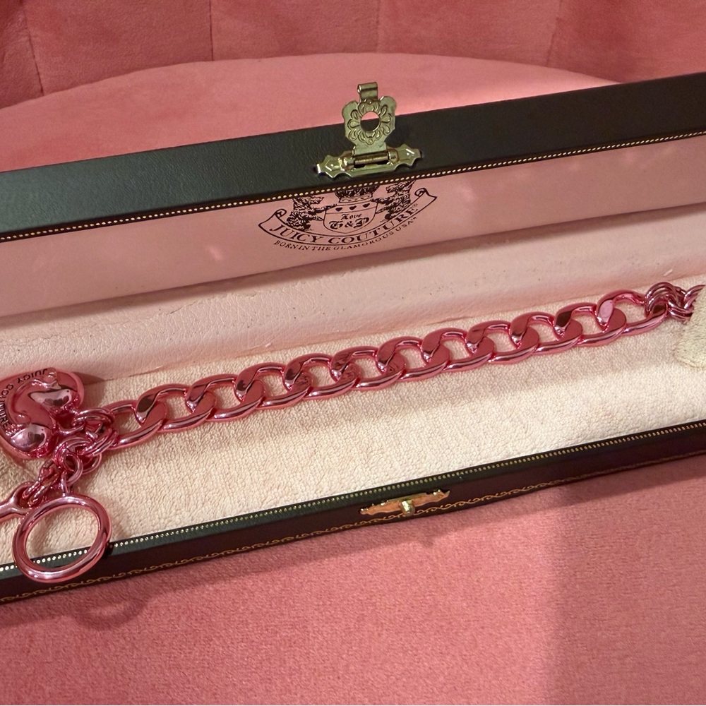 Vintage Juicy Couture Pink Chain Bracelet
